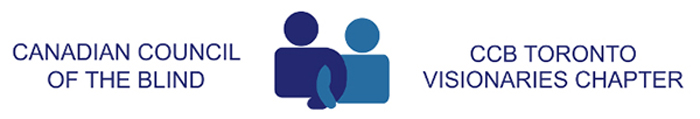 The Canadian Council of the Blind - CCB Visionairies Chapter logo.
